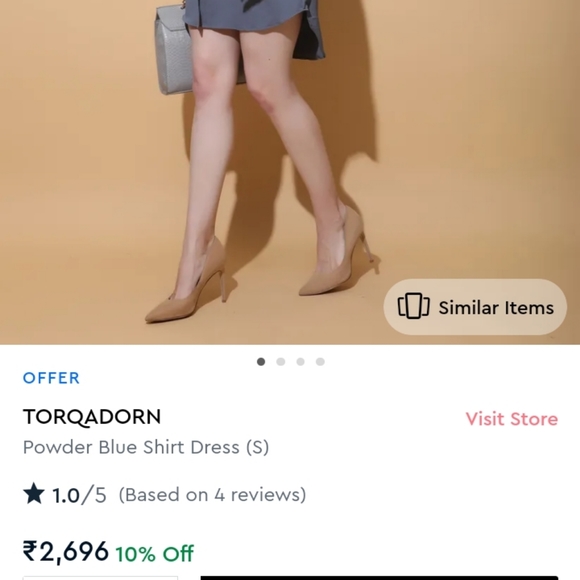 Unused Blue shirt dress - Picture 6 of 6